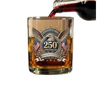 Generico 250° Whiskey Bottle | Old Fashioned Historical Commemorative 1776-2006, Bourbon Wine and Whiskey Glass 250th Anniversary, for Men Dad Husband Son Adults Lovers Families Friends