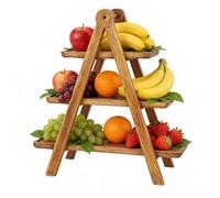 Genérico 3 Tier Serving Tray - Rectangle Layered Platter Stand, Multi Level Food Display for Events, Party Table Presentation Accessory Detail, Fruit Dessert Cake Snack Pastry Wedding Bar Holiday Use