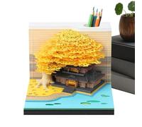 Generico 3D Calendar, Paper Sculpture Calendar - Artistic Notebook Design Tree House with Tearable Notepad for Classroom Holidays Moving Gym Teachers Home