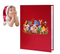 Genérico 3D Cards,3D Christmas Card with Music and Light | Table Decoration for Celebrations and Memories: Birthday, Graduation, Family, School