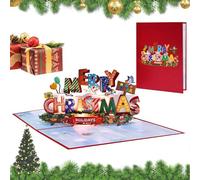 Generico 3D Cards | 3D Christmas Card with Music and Lights | Memorial Table Decoration for Parties Birthday Graduation Boys Girls | Family Wishes School and Class