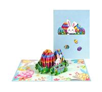 Genérico 3D Greeting Cards | 3D Spring Egg and Bunny Figure, Heartfelt Greeting Card For Easter - For Teachers Friends Family and Couple