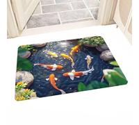 Generico 3D Optical Illusion Rug with Colourful Fish Design, Non-Slip Decorative Carpet for Pond, Birthday, Halloween, Household, New Year, Party, Entrance and Living Room