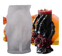 Generico 3D Skull Silicone Candle - 15cm Skull Silicone Flexible Aromatherapy Soap Maker Creative Halloween Decoration Tool | Kit