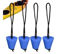 Generico 4 cm Universal Shadowing Caps with Cord 4 Pieces - Plugs for Drainage Holes, Suitable for Beginners and Experienced Canoeers, Navigation, Mooring and Water Activities