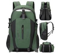 Generico 40L Daily Trekking Backpack - 40 Litre Outdoor Hiking Backpack | Waterproof Large Capacity Organizer for Hiking Mountaineering Cycling Summer Sports, Army Green, riferimento alla