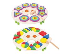 Generico 5-in-1 Form-Matching - Puzzle Kleinkinder, Lernspielzeug Zur Form- Farberkennung Kinder Von 3-6 Jahren, Pädagogisches Vorschulspielzeug mit -Funktion Zur Förderung der Motorik, Wahrne