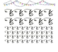 Generico 50 Pieces Windproof Clamp Holder for Outdoor Use - for Ceiling, Patio, Wall, Plants, Trees