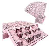 Genérico 960 Die Cut Number Cartons for Traditional 90 Balls Bingo (Pink)