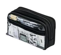 Generico À Crayons De Grande Capacité Cosmetic Bag, Tissu 21 x 6.5 x 13 cm | Étui À Crayons Portable Avec Compartiments - Organisateur De Papeterie, Multifonction Pour École, Bureau, Accessoires