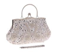 Genérico À Main Pearl - Pochette De Soirée Élégante, À Bandoulière En Chaîne Chic | Accessoire De Mode With Style Raffiné, De Grande Capacité For Mariage Bal Fête Date Cocktail, silver, Consulte la