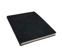 Genérico A5 Leather Book Skin Feeling Fashion Notepad Diary Learning Notebook Business Office Notebooks And Journals Note(A5 black)