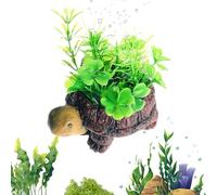 Genérico Accessories for Turtle Tanks - Resin, 16x11x5cm Decorative Turtle with Air Bubbler for Aquariums | Silent Stone Aquatic, Tank Decoration for Home,