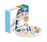 Generico Ad Pens - Ad Brush Set | Coloring Art Markers Drawing Graffiti Tools with Stamps for Boys Girls Parent-Child Teaching Expression