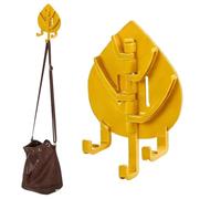 Generico Adhesive Hooks - Leaf Shape Strong Strong Adhesive, Hook Without Holes - for Entrance Room Bathroom Kitchen
