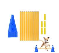 Generico Agility Path for Dogs Set with Hurdles and Cones for Training - Set of Poles and Cones for Agility Exercise, for Home, Play Area, Puppies and Dogs of All Sizes