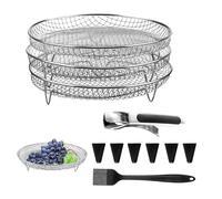 Genérico Air Fryer Dehydration Grate, Air Fryer Grate, Air Fryer Accessories Set, Skewer Grate, Stackable Metal Kitchen Rack