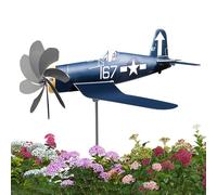Genérico Airplane Windmill - Metal Airplane Wind Spinner | Statue Wind Catcher for Yard Lawn Garden Decor Heavy Duty Wind Powered Garden Decor