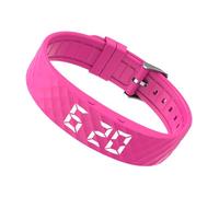 Genérico Alarm Bracelet - Wrist Watch with Silent Timer, Wrist Alarm with Adjustable Vibration, for Men and Women and Adults and Boys and Girls and Elderly People, Bright Pink, Consulte la descripción