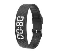 Genérico Alarm Clock Bracelet - Silent Timer Wrist Watch | Adjustable Vibrating Alarm Bracelet, for Men and Women Adults Girls Boys Seniors Elderly Travel, Black/White, Consulte la descripción, strip