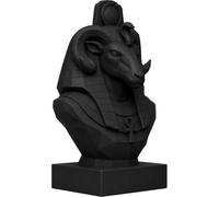 Genérico Amon Statue 25cm - Egyptian God of the Underworld and Protector of Souls - Low Poly Bust Black - Egyptian Mythology Sculpture - Elegant Home Decor - Ancient Egypt Collectible Figure
