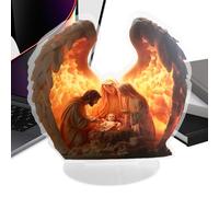 Generico Angel Statue, Angel Figurine with Prayer - 2D Acrylic Decoration for Desk Home Wedding Bookcase Centerpiece Living Room