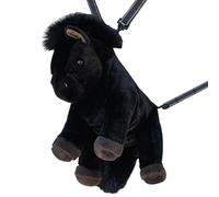 Generico Animal Backpack - Soft Horse Bag - Plush Backpack for Children - For Children Elementary School Kindergarten Travel Daycare Picnic Weekend Outing for Boys and Girls, Black, Please refer to