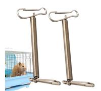 Genérico Animal Cage Water Bottle Holder with Wire Cage with Buckle, 2 Pieces Replacement Springs | Aloying Bottle Buckles for Hamsters, Mice and Ai