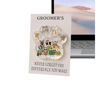 Generico Animal Grooming Ornaments with Card - Acrylic | Paw Hug Pocket Appreciation Card | Inspirational Collection | For Friends Women Men Adults Kids Boys Girls