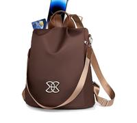 Generico Anti-theft backpack for women: safe travel bag, hidden zipper carrying backpack, lightweight urban companion | Women's chest bag for suburban water bottle po, Brown, référence à la