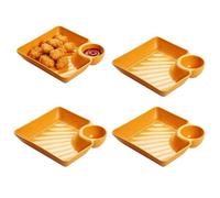 Generico Appetizer Tray | with Sauce Holder and Heat Resistant Tray - Portable for Dinner and Snacks - for Parties Appetizers Dessert Dumplings Fruit Salad Breakfast Lunch Dinner