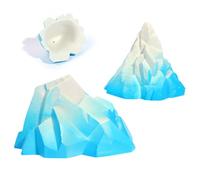 Generico Aquarium Snow Mountain 2 Pack Artificial Glacier Figurines, Iceberg Landscape Decorations | Decorative Ornament for Aquarium, Underwater Scene, Aquarium, Terrarium, Displa