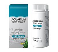 Genérico Aquarium Test Strips - 6-in-1 Water Testing Kit, 100pcs Quality Monitor, PH Carbonate Hardness Chlorine Analysis, Fish Tank Checker | Aquatic For Home Or Professional Use