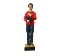 Generico ArteSacraCaravaggio Statue Blessed Carlo Acutis, in resin marble cm 29 (11.41 inches), for indoor and outdoor use, hand-decorated, Italian artisanal production