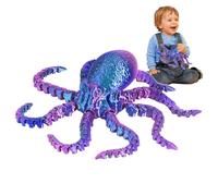 Generico Articulated Octopus - Flexible Printed Octopus, Animal Printed Toy, Sensory Toy Sea Creature | Collectible Animal Model Articulated for Outdoors, Indoors, Street