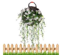 Generico Artificial Artificial Hanging Flowers, Realistic Morning Glory, New Silk Morning Glory | Lifelike Flowers for Wedding Home Decor Premium Eucalyptus Leaves