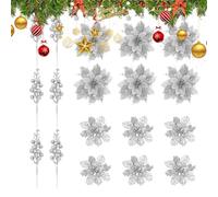 Generico Artificial Christmas Flowers, Christmas Decorations | Christmas Decorative Branches, for Home Owners Party Organizers Apartments Crowns Garlands Shelf Porch Winter