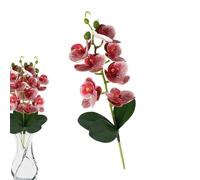 Genérico Artificial Flowers - 3 Leaves Artificial Phalaenopsis Orchid Decor Vase, Fake Flowers | Elegant Silk Floral Arrangement for Indoor Outdoor Home Bedroom Living Room Office