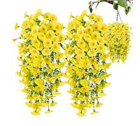 Generico Artificial Petunias, Artificial Petunias Flowers, 2 Pieces Flowers Eternal Plants Weatherproof for Pots Boxes Garden