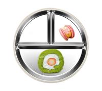 Genérico Assiette Bébé - Ventouse Antidérapante | Assiette 3 Compartments En Acier Inoxydable 304 Isolante | Vaisselle Alimentaire Pour Et Tout-Petits, Repas Diversification, Lave-Vaisselle Easy