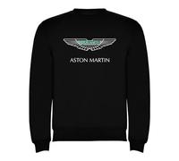 Genérico Aston Martin Logo Classic Sweatshirt Black Men Sizes S M L XL XXL Sweatshirt, Black/White, S