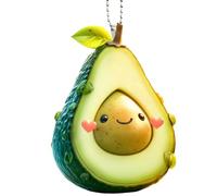 Genérico Avocado Keychain with Cartoon Expressions,2D Acrylic Avocado Accessory - Decorative Ornament for Backpack Holidays Valentine and Christmas Tree