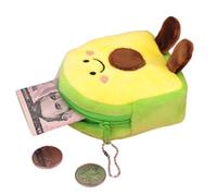 Generico Avocado Plush Wallet - Portable Wallets with Des A Avocado | with Du Change Soft and Light Ideal for Kids Teens Use and Daily Gift