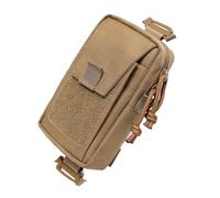 Generico Backpack Attachment: Shoulder Strap Storage Pocket, Multi-purpose Zipper Bag, Nylon Organizer | Long Lasting Hands Free Equipment Accessory for Hunting Hiking s, Khaki, Please refer to the