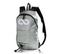 Genérico Backpack da - Portable Backpack with LED Display, Night Safety Cycling Outdoor Sport Hiking Camping Commuting Bicycle, grey, Consulte la descripción, See description