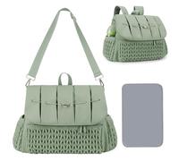 Generico Backpack Diaper Bag, Nappy Backpack, Nursery Storage Bag - Large Capacity Waterproof Travel Bag for Mom with Changing Pad for Bottles, green, Please refer to the description, Please refer to