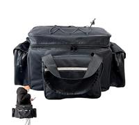 Genérico Backpack - Waterproof Large Capacity Organizer, Backpack with Padded Strap, for Supplies Lures Bait Rods Tools Freshwater Equipment, Black/White, Consulte la descripción, See description