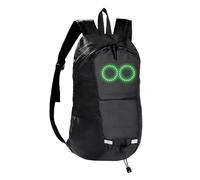 Genérico Backpack with Lights, Luminous Pattern Portable Travel Backpack | Rucksac Night Safety for Cycling Outdoor Activities Urban Use, Black/White, Consulte la descripción, See description