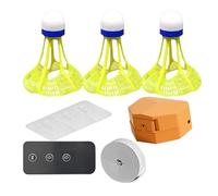 Generico Badminton Bouncer, Badminton Automatic Bounce, Professional Practice Equipment Remote Control with 3 Luminous Balls for Sports Backyard Family Kids Adults