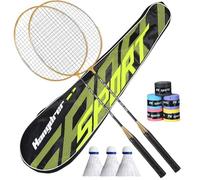 Genérico Badminton Racket | Lightweight, Sweat Absorbent Badminton Equipment for Adults and Professionals, Sports, Backyard Outdoor Games | Adult Badminton Set,